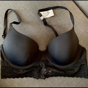 Aerie Push-Up Lace Black Bra
